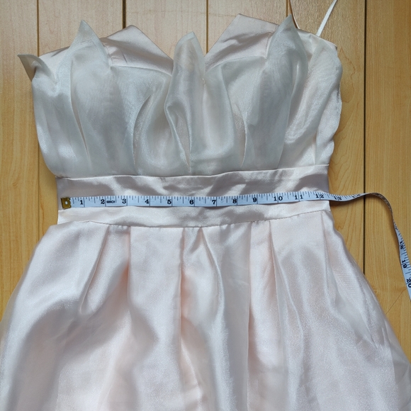 Wedding Peach Mini Bride Puffy Party Prom Dress - Picture 7 of 8